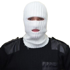 Шапка-маска белая 0076